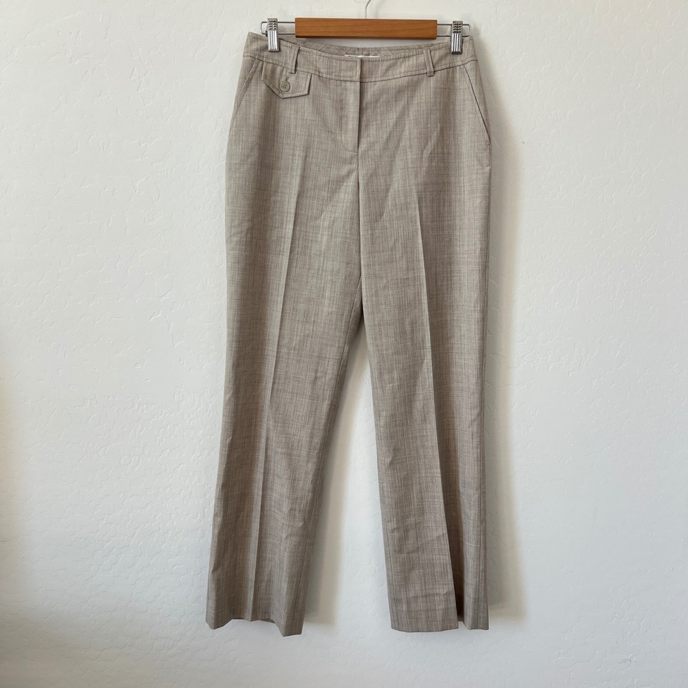 Pendleton Dress Pants Women 6P Tan Wool Blend Straight Leg Coin Pocket